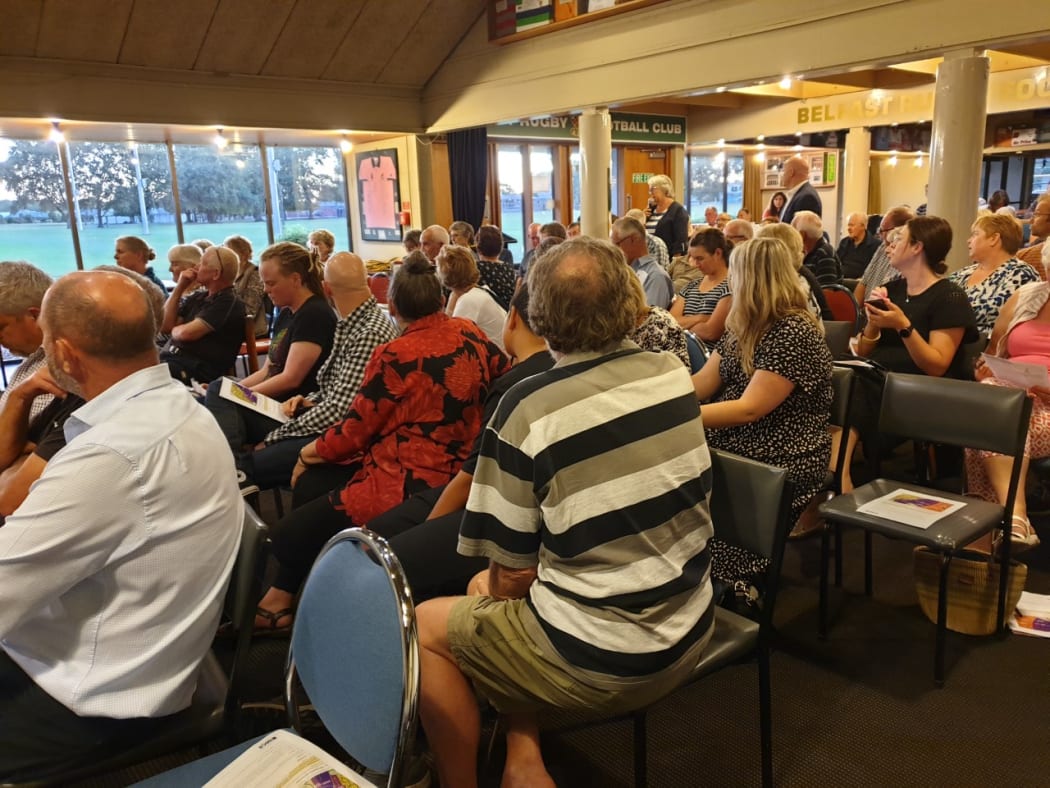 Belfast residents rally against Renew Energy waste storage.