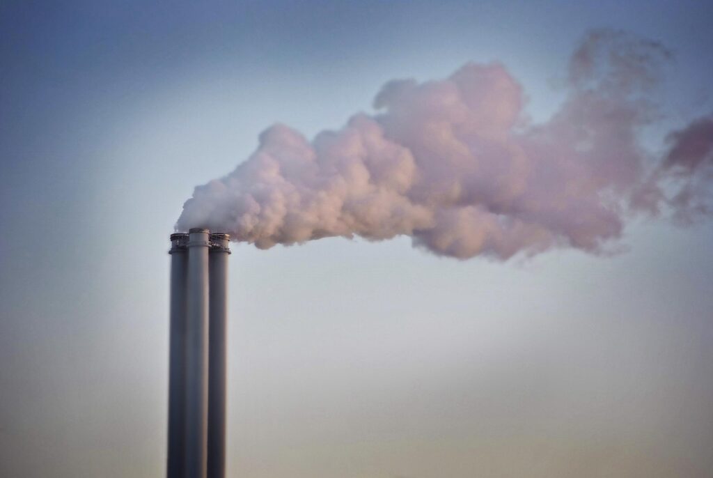 heaven, smoke, steam, environment, clouds, waste incineration plant, chimney, nature, sunset